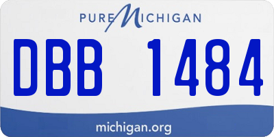 MI license plate DBB1484