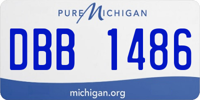 MI license plate DBB1486