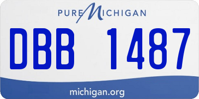 MI license plate DBB1487