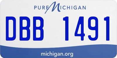 MI license plate DBB1491