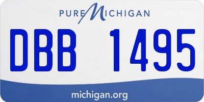 MI license plate DBB1495