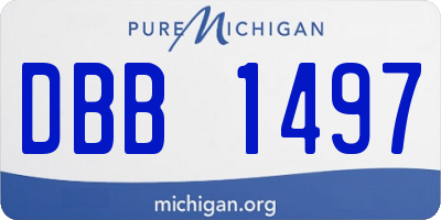 MI license plate DBB1497