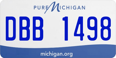 MI license plate DBB1498