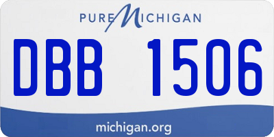 MI license plate DBB1506
