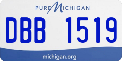 MI license plate DBB1519