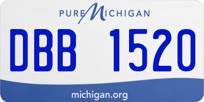 MI license plate DBB1520