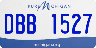 MI license plate DBB1527