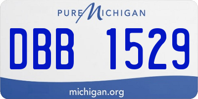 MI license plate DBB1529
