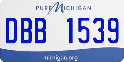 MI license plate DBB1539