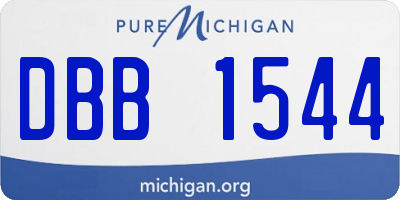 MI license plate DBB1544
