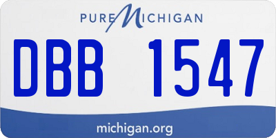 MI license plate DBB1547