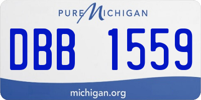 MI license plate DBB1559