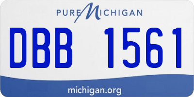 MI license plate DBB1561