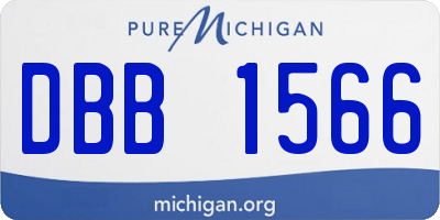 MI license plate DBB1566