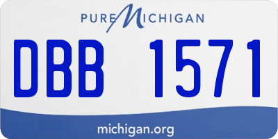 MI license plate DBB1571