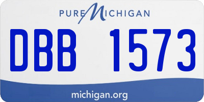 MI license plate DBB1573