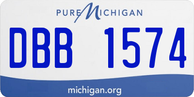 MI license plate DBB1574