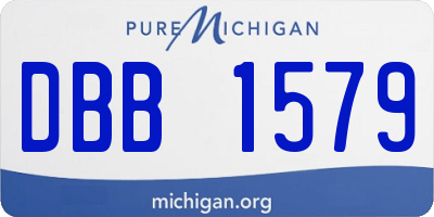 MI license plate DBB1579