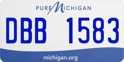 MI license plate DBB1583