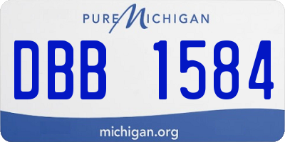 MI license plate DBB1584