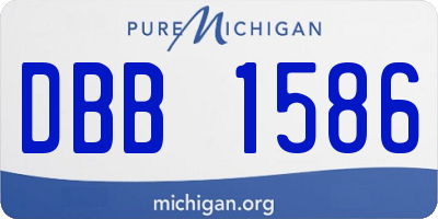 MI license plate DBB1586