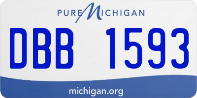MI license plate DBB1593
