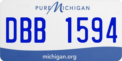 MI license plate DBB1594