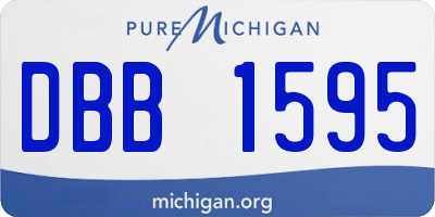 MI license plate DBB1595