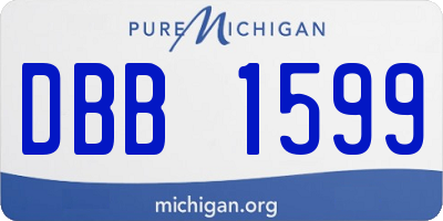 MI license plate DBB1599