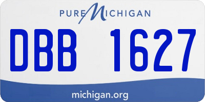MI license plate DBB1627