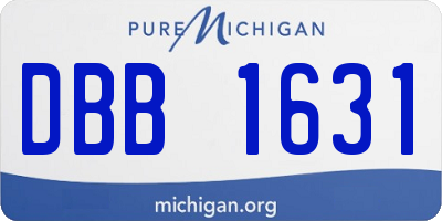 MI license plate DBB1631