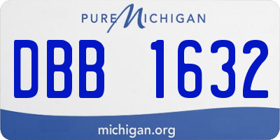 MI license plate DBB1632