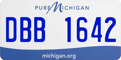 MI license plate DBB1642