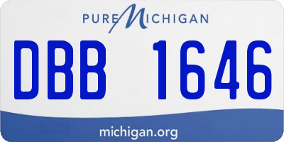 MI license plate DBB1646