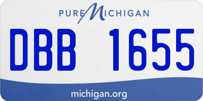MI license plate DBB1655