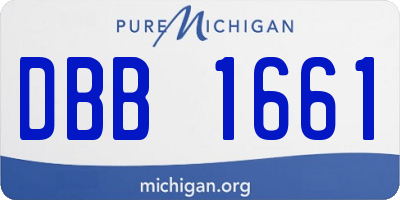 MI license plate DBB1661