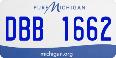 MI license plate DBB1662