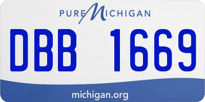 MI license plate DBB1669