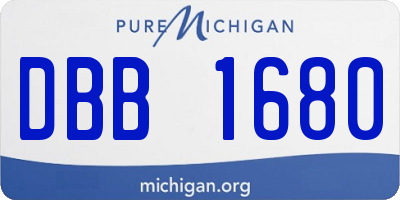 MI license plate DBB1680