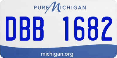 MI license plate DBB1682