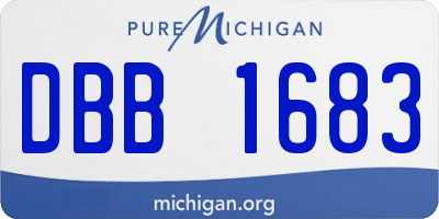 MI license plate DBB1683