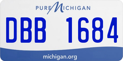 MI license plate DBB1684