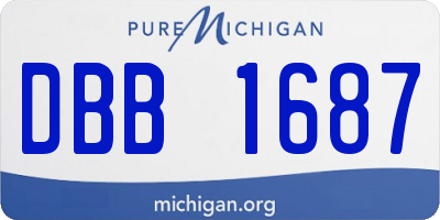 MI license plate DBB1687