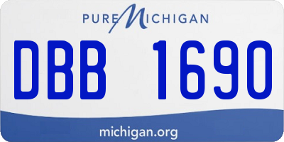 MI license plate DBB1690