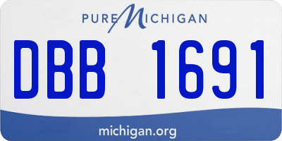 MI license plate DBB1691