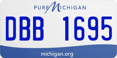 MI license plate DBB1695