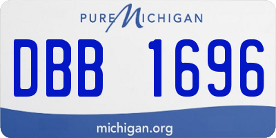 MI license plate DBB1696