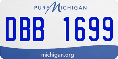 MI license plate DBB1699