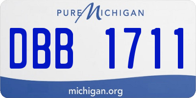 MI license plate DBB1711
