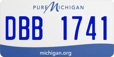 MI license plate DBB1741